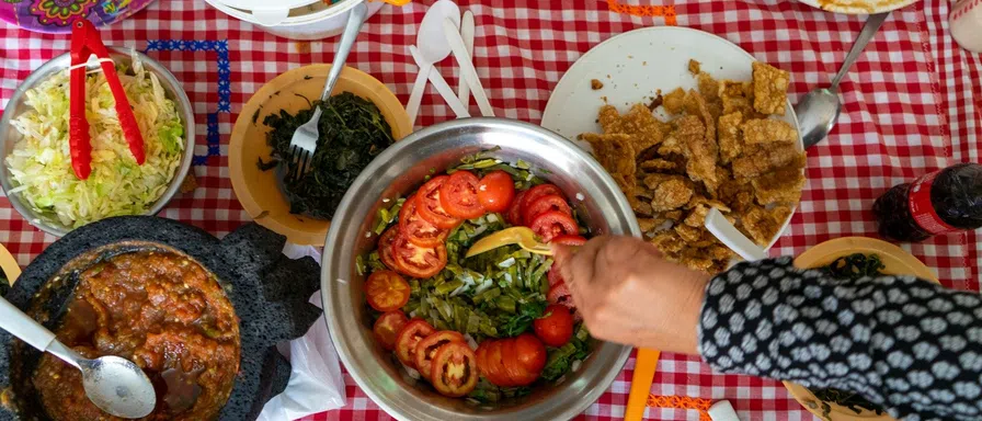 food on table